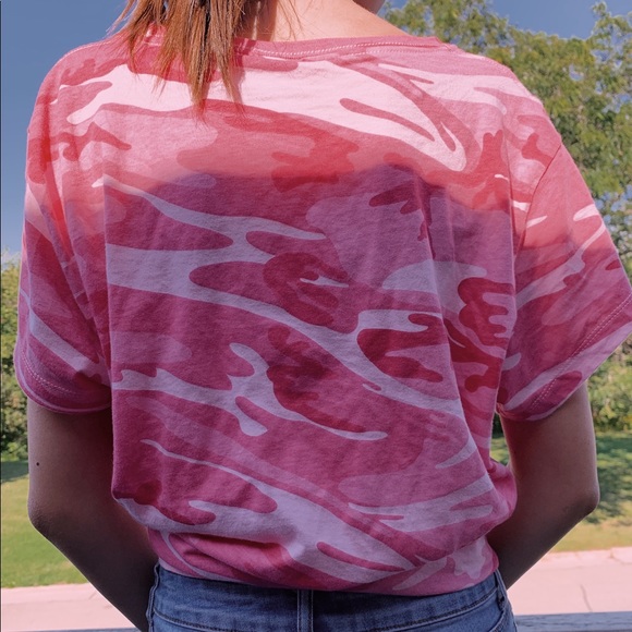 Pink camo oversized t-shirt - Picture 3 of 5